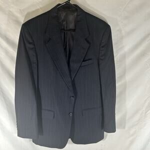 Daniel Hechter Navy Pinstripe Suit Jacket Blazer‎ Mens Approx 42R Measured